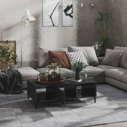 Berkfield Home Coffee Table High Gloss Grey 103.5x60x35 cm Engineered Wood - thumbnail 3