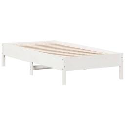 Berkfield Home Beautiful Bed Frame without Mattress White 90x190 cm Single Solid - thumbnail 3