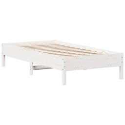 Berkfield Home Beautiful Bed Frame without Mattress White 90x190 cm Single Solid - thumbnail 6