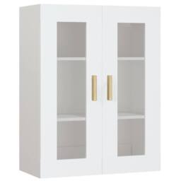 Berkfield Home Hanging Wall Cabinet White 69.5x34x90 cm