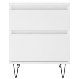 Berkfield Home Bedside Cabinet White 40x35x50 cm Engineered Wood - Size: 40 x 35 x 50 cm - thumbnail 5