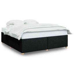 Berkfield Home Bed Frame without Mattress Black¬†Super King Fabric in Black - Size: Super King - thumbnail 2