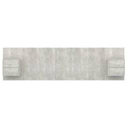 Berkfield Home Bed Headboard with Cabinets Concrete Grey Engineered Wood - thumbnail 4