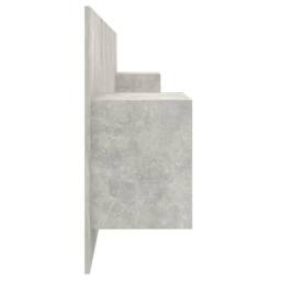 Berkfield Home Bed Headboard with Cabinets Concrete Grey Engineered Wood - thumbnail 5