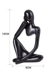 H&O Direct Thinker Resin Tabletop Abstract Decoration in Black - thumbnail 2