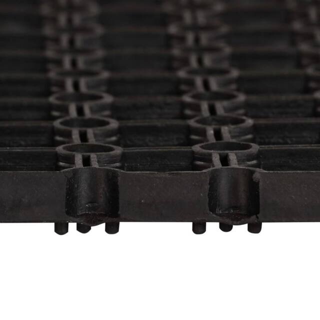 Berkfield Home Mat Rubber 16 mm 80x120 cm in Black - image 1