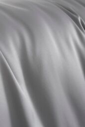 Catherine Lansfield 'Silky Soft Satin' Duvet Set in Silver - Size: Single - thumbnail 3