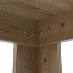 Berkfield Home Dining Table 140x80x75 cm Oak in Brown - Size: 140 x 80 x 75 cm - thumbnail 4