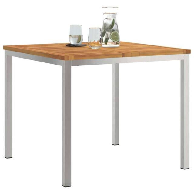 Berkfield Home Outdoor Dining Table 90x90x74.5 cm Solid Wood Acacia in Brown - image 1