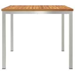 Berkfield Home Outdoor Dining Table 90x90x74.5 cm Solid Wood Acacia in Brown - thumbnail 6