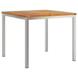 Berkfield Home Outdoor Dining Table 90x90x74.5 cm Solid Wood Acacia in Brown - thumbnail 3
