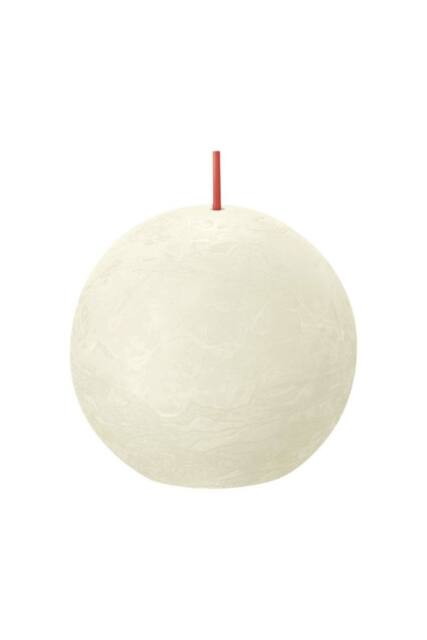 KDMD Bolsius Soft Pearl Rustic Ball Candle 76mm in Cream - image 1