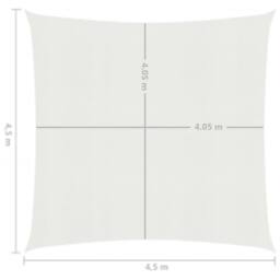 Berkfield Home Sunshade Sail 160 g/m ² White 4.5x4.5 m HDPE - thumbnail 6