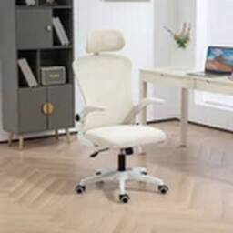 Kelvenix Home Office Chair High Back Mesh Office Chair Swivel Chair in White