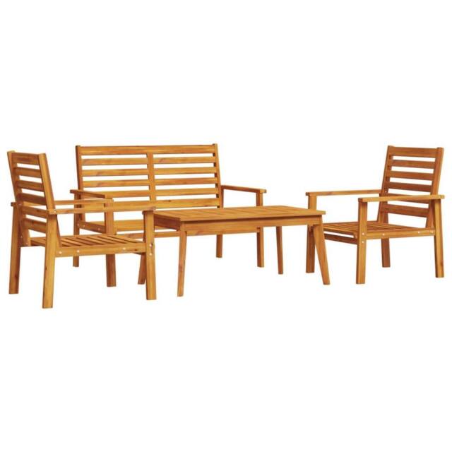 Berkfield Home 4 Piece Garden Lounge Set Solid Wood Acacia in Brown - image 1