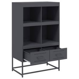 Berkfield Home Highboard Anthracite 68.5x39x111.5 cm Steel in Dark Grey - thumbnail 8