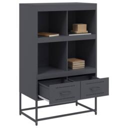 Berkfield Home Highboard Anthracite 68.5x39x111.5 cm Steel in Dark Grey - thumbnail 9