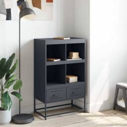 Berkfield Home Highboard Anthracite 68.5x39x111.5 cm Steel in Dark Grey