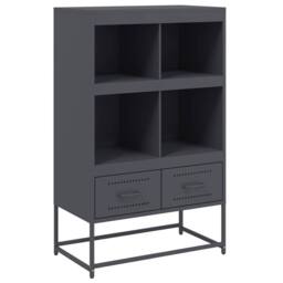 Berkfield Home Highboard Anthracite 68.5x39x111.5 cm Steel in Dark Grey - thumbnail 3