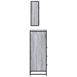 Berkfield Home 3 Piece Bathroom Furniture Set Grey Sonoma Engineered Wood - thumbnail 6