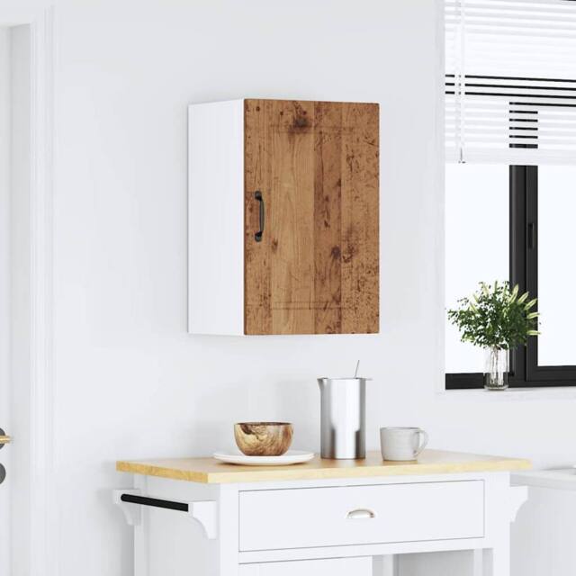 Berkfield Home Kitchen Wall Cabinet¬†Porto Old Wood Engineered Wood in Brown - image 1