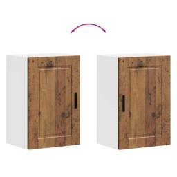 Berkfield Home Kitchen Wall Cabinet¬†Porto Old Wood Engineered Wood in Brown - thumbnail 9