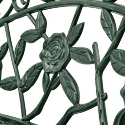 Berkfield Home Garden Bench 100 cm Cast Aluminium Green - thumbnail 3