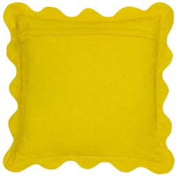 Furn Coral Scalloped 100% Cotton Cushion in Yellow - Size: 50 cm x 50 cm - thumbnail 2