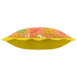 Furn Coral Scalloped 100% Cotton Cushion in Yellow - Size: 50 cm x 50 cm - thumbnail 3