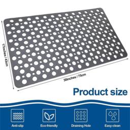 Kelvenix Extra Large Bath Mat Non Slip in Grey - thumbnail 2