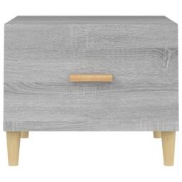 Berkfield Home Coffee Table Grey Sonoma 50x50x40 cm Engineered Wood - Size: 50 x 50 x 40 cm - thumbnail 6