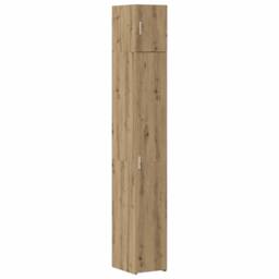 Berkfield Home Slim Storage Cabinet Artisan Oak 30x42.5x225 cm Engineered Wood in Brown - thumbnail 1
