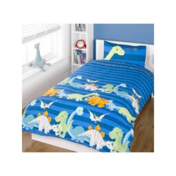 Rapport Dinosaur Duvet Cover Set in Blue - Size: Single - thumbnail 4