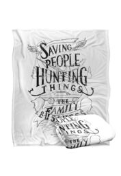 Warner Brothers Supernatural Family Business Silky Touch Super Soft Throw Blanket in White - thumbnail 2