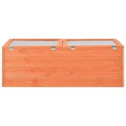 Berkfield Home Greenhouse Wood 100x50x34 cm in Brown - Size: 100 x 50 x 34 cm - thumbnail 6