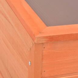 Berkfield Home Greenhouse Wood 100x50x34 cm in Brown - Size: 100 x 50 x 34 cm - thumbnail 9