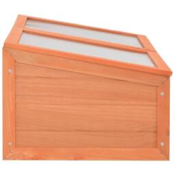 Berkfield Home Greenhouse Wood 100x50x34 cm in Brown - Size: 100 x 50 x 34 cm - thumbnail 5