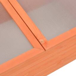 Berkfield Home Greenhouse Wood 100x50x34 cm in Brown - Size: 100 x 50 x 34 cm - thumbnail 7