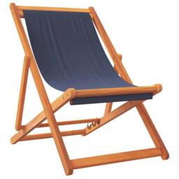 Berkfield Home Folding Beach Chairs 2 pcs Blue Fabric - thumbnail 3