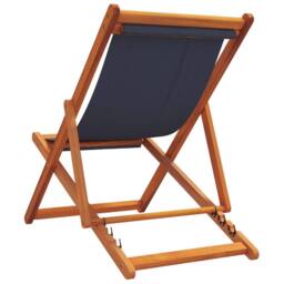 Berkfield Home Folding Beach Chairs 2 pcs Blue Fabric - thumbnail 6