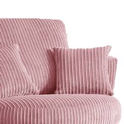 Furnishings For Less UK Luxor Jumbo Cord Fabric Single Seater 360 Degree Swivel Chair Sofa Accessory in Pink - thumbnail 3