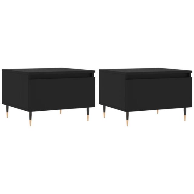 Berkfield Home Coffee Tables 2 pcs Black 50x46x35 cm Engineered Wood - Size: 50 x 46 x 35 cm - image 1