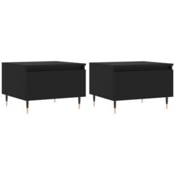 Berkfield Home Coffee Tables 2 pcs Black 50x46x35 cm Engineered Wood - Size: 50 x 46 x 35 cm - thumbnail 1