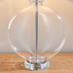 Loops Table Lamp - Clear Glass & Nickel Plate - 60W E27 - Bedside Light Base & Shade in Metallics - thumbnail 4