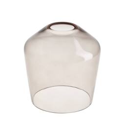 Industville Brooklyn Smoked Glass Schoolhouse Wall Light - 5.5 Inch - Mocha in Black - Size: Medium - thumbnail 3