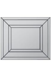 MirrorOutlet Langley All Glass Modern Bevelled Mirror 68 x 58CM in Silver - Size: 1 Pack - thumbnail 5