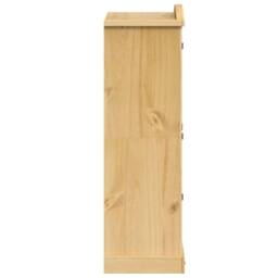 Berkfield Home Wardrobe Corona 101x52x170 cm Solid Wood Pine in Light Tan - Size: 101 x 52 x 170 cm - thumbnail 5