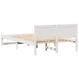 Berkfield Home Bed Frame White Wood 120 x 200 cm Durable Minimalist Bed Frame - thumbnail 8