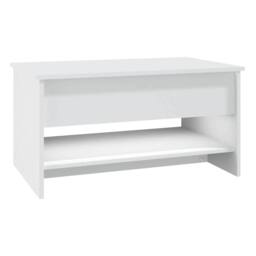 Berkfield Home Modern Coffee Table White 80x50x40 cm Engineered Wood - Size: 80 x 50 x 40 cm - thumbnail 5