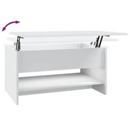 Berkfield Home Modern Coffee Table White 80x50x40 cm Engineered Wood - Size: 80 x 50 x 40 cm - thumbnail 8